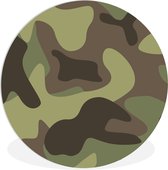 WallCircle - Cercle mural - Cercle mural intérieur - Illustration d'un motif camouflage - 120x120 cm - Décoration murale - Peintures ronds XXL