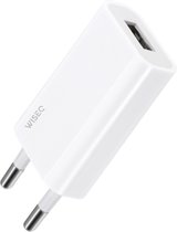 WiseQ USB adapter - 5 Watt - voor iPhone/Samsung/HTC en andere merken - Wit