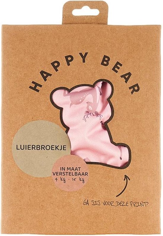 HappyBear | Luierbroekje - Oh Deer | Overbroekje wasbare luier | 4kg t/m  15kg | Extra... | bol.com