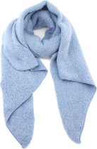 Elvine Wool Scarf- Puntige Lange Warme Dames Sjaal- Leertje- Uni- Luxe Cadeau-Winter-Omslagdoek-Baby blauw