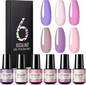 Rosalind® Gellak set - 6 kleuren - Gel nagellak set - Gellak set - 7ml per flesje - Gift set - Nagellak geschenkset