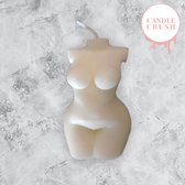 Curvy Claire body candle 9,5 cm (glitter inhoud!) - lichaam kaars - torso vrouw - ivoor