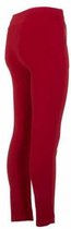 Fashion effen legging rood met siergesp L/XL