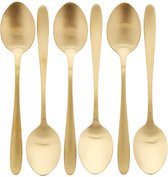 Dessertlepels - XL set - Luxe editie - 6 stuks - Bestekset - Bestek - Lepel - GOLDEN EDITION - Metalen lepels - NIEUWE EDITIE - BESTSELLER