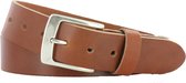 Leren Dames/Heren Riem | 4cm breed | Riemmaat: 105cm | 100% echt leer | Kleur: cognac | Nikkelvrije gesp