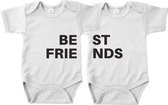 Rompertjes baby met tekst - Best Friends - Romper wit - Maat 62/68