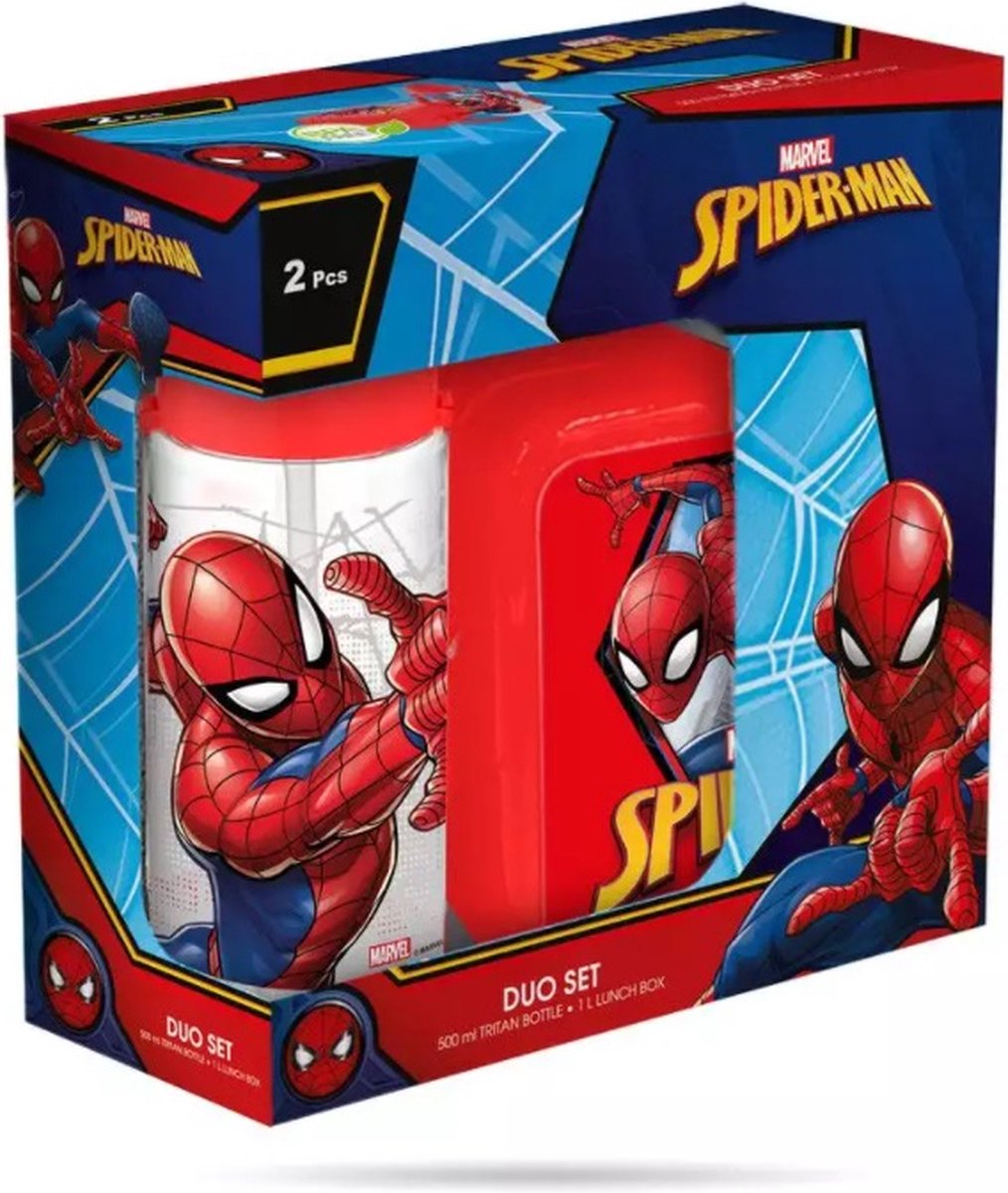 Spiderman - broodtrommel / lunchbox - drinkbeker / 500ml - lunchset