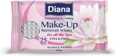 Diana Make Up Oogschaduw Remover Pink - Waterproof - Gezichtsreinigingsdoekjes 18 x 25 stuks