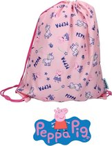 Peppa Pig - Gymtas | Rugtas met koortjes - PEPPA PIG Rugtas met koordjes 31x41 cm