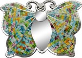 Spiegel - Vlinder - Terracotta - Groen - 60x40x1 cm - Indonesie - Sarana - Fairtrade