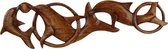 Beelden - Dolfijnen - Hout - Bruin - 24x85x2 cm - Indonesie - Sarana - Fairtrade