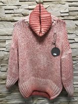 Anna Field Grof gebreide trui roze-wit casual uitstraling Mode Sweaters Grof gebreide truien 