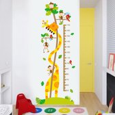 Groeimeter babykamer kinderkamer dieren - Meetlat kind - 200x20 cm - Wanddecoratie - Muursticker