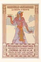 Pocket Sized - Found Image Press Journals- Vintage Journal Egyptian Pharoah Travel Poster