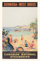 Pocket Sized - Found Image Press Journals- Vintage Journal Bermuda-West Indies Travel Poster
