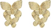 Oorbellen dames | oorhangers dames | feestelijke oorbellen | vlinder oorbellen | goudkleurig | cadeau voor vrouw |cadeautje voor haar