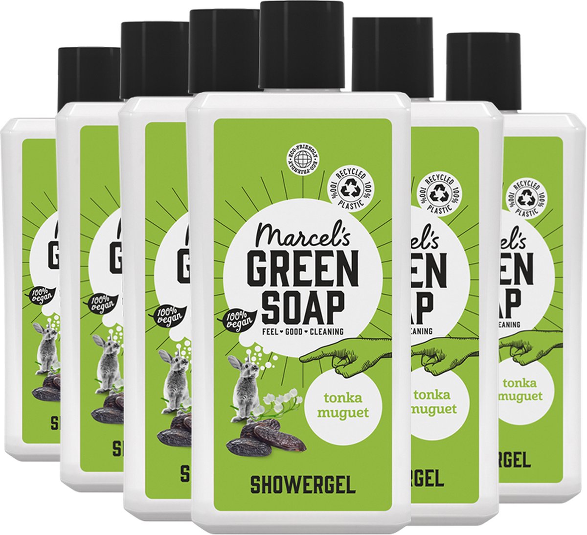Marcel's Green Soap Shower Gel Tonka & Muguet - 6 x 500 ml