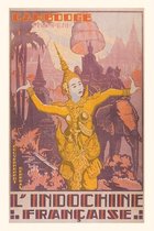 Pocket Sized - Found Image Press Journals- Vintage Journal Travel Poster for Cambodia