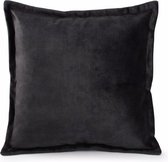Kussen 45x45cm velvet zwart Lounge