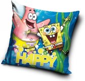 SpongeBob en Patrick, Happy Sierkussens - Kussen - 40 x 40 inclusief vulling - Kussen van Polyester - KledingDroom®