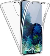 Samsung S20 Plus Hoesje en Screenprotector in 1 - Samsung Galaxy S20 Plus Case 360 graden Transparant