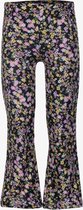 TwoDay meisjes flared broek met bloemenprint - Zwart - Maat 110/116