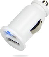 MaxedMore Mini USB Autolader (Wit) - Auto Lader met 2 USB 2.4A Oplaad Poorten - Oplader voor Navigatie / Telefoon / Tablet in de Auto - Autostekker - Car Charger