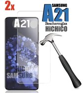 2pcs Samsung Galaxy A21 Screenprotector Glas, Tempered Glass, Glass, Beschermglas, Samsung Galaxy A21 Screenprotector Glas, Samsung A21 Screen Protector - Screenprotector Samsung A