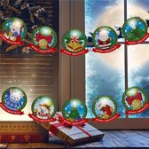 Diamond Painting Kerstballen Met Led Verlichting - 1 0 stuks van karton enkelzijdig - Compleet Hobbypakket - Ronde Steentjes - Exclusief Batterijen
