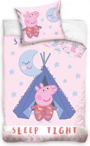 dekbedovetrek Sleep Tight Peppa Pig 135 cm katoen