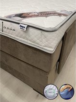 Topper Micropoche suspension 80x190 - Platinum - Épaisseur 12 cm - Housse Bamboo - Mousse froide HR55 - Surmatelas