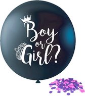 Gender Reveal Party Ballon - BOY - Zwart / Wit - Natuurlijk Rubberlatex - 1 Stuk