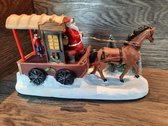 paard met koets winter sfeer kerst met verlichting en beweging