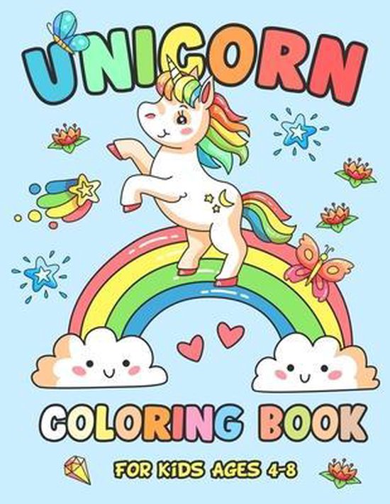 Unicorn Coloring Book for Kids Ages 48, Mogi Publishing House