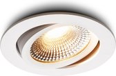 Ledisons LED Inbouwspot - Vivaro Wit 3W - Dimbare Spot - Neutraal Wit - IP54 - Geschikt voor Woonkamer, Badkamer en Keuken - Plafondspot Wit - Ø75 mm