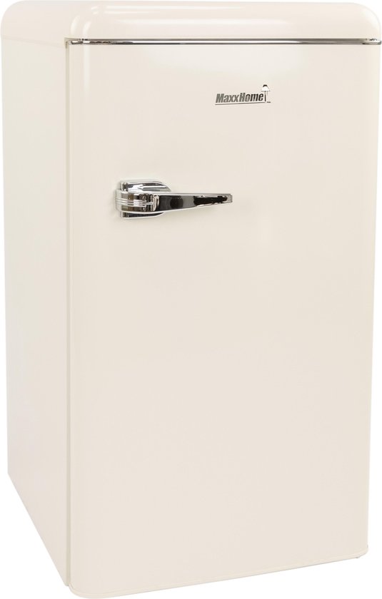 Koelkast: MaxxHome Retro koelkast - Tafelmodel koelkast - Incl. vriesvak - 90L - Creme, van het merk MaxxHome