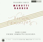 Ruggiero Ricci & Keith Clark Pacific Symphony - Menotti, Barber: Violin Concerti (CD)