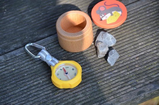 Porte-clés Boussole En Acier Inoxydable – Mousqueton Robuste, Poignée Antidérapante, écrin Cadeau