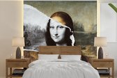 Behang - Fotobehang Mona Lisa - Da Vinci - Oude Meesters - Breedte 240 cm x hoogte 240 cm