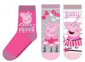 Peppa Pig Sokken | 6 Paar | Maat 27-30 | Roze | Grijs | Wit | Paars