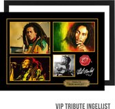 Allernieuwste Canvas Schilderij VIP Tribute Bob Marley, The King of Reggae - Memorabilia INGELIJST - 30 x 40 cm