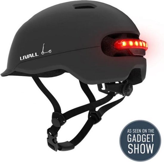 Sporthelm - livall c20 black medium - smart helm - sos functie - smart verlichting - remlicht