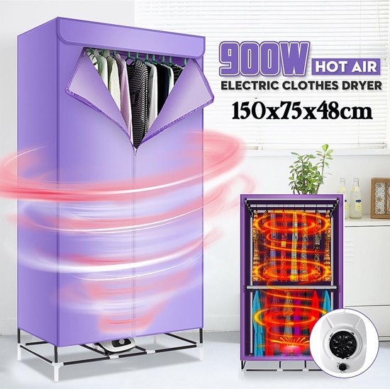 Sèche-linge électrique pliant 900W Portable Air chaud Bébé chiffon séchage  Machine