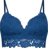 Hunkemöller Dames Lingerie Voorgevormde longline bh zonder beugel Shiloh  - Blauw - maat B75