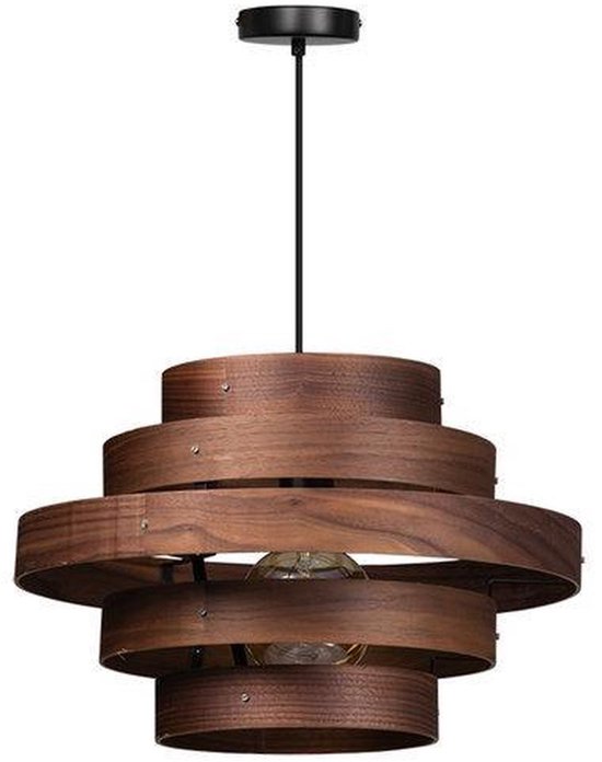 ETH Hanglamp - Plafondlamp Walnut hout - metaal