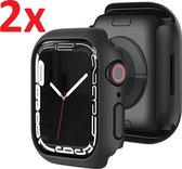 Hard Case Bumper Cover Case Bumper Hoesje Geschikt Voor  Apple Watch Series 7 45mm  - iWatch 45MM Beschermkap Beschermhoes Beschermer Hoes - Optimale Rand Bescherming - Thin Fit Ca