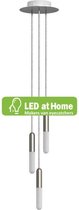 LEDatHOME - Made in Italy ophanging met 3 hangers compleet met lampen, P-Light en 200 mm Rose-One