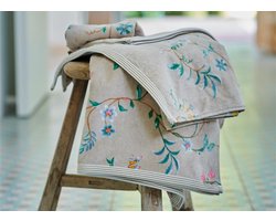 PIP Studio badgoed Les Fleurs khaki - gastendoekje 30x50 cm