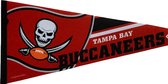 USArticlesEU - Tampa Bay Buccaneers - Bucs - NFL - Vaantje - American Football - Sportvaantje - Wimpel - Vlag - Pennant - Rood/Zwart/Grijs - 31 x 72 cm - Tom Brady