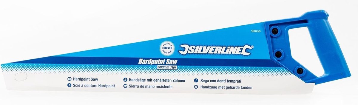 Silverline 598450 Scie à denture Hardpoint 500 mm 7 TPI 